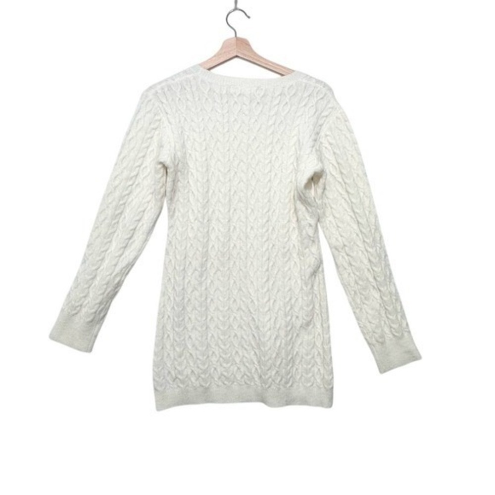 New IDEM DITTO‎ cozy soft cable knit cream sweater mini dress medium fall winter - Picture 8 of 10